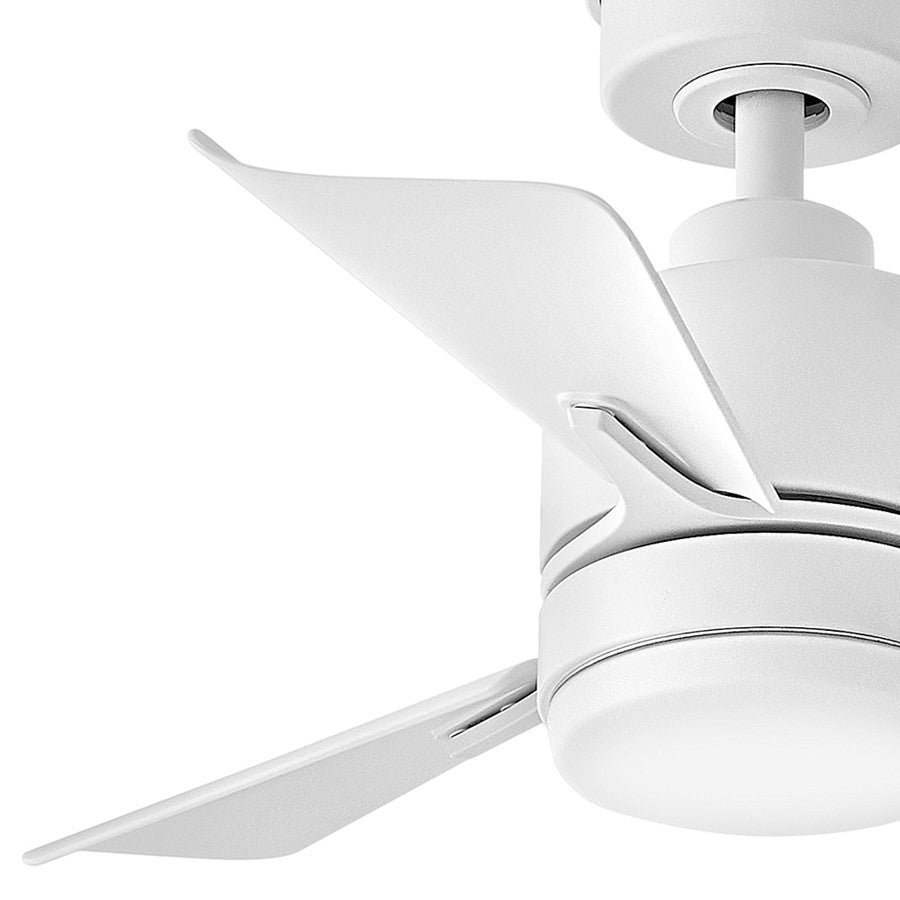 Hinkley Fan Atom 30" LED Fan, Matte White/White