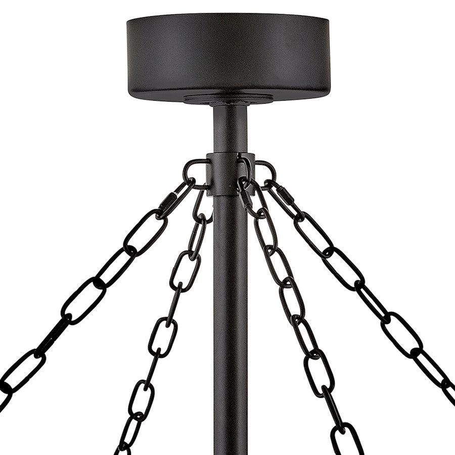 Hinkley Fan Sawyer 52" LED Smart Fandelier, Black/Driftwood Gray