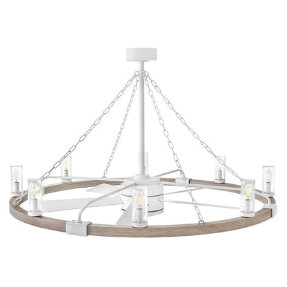 Hinkley Fan Sawyer 52" LED Smart Fandelier, White/White - 906144FMW-LWD