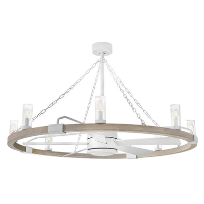 Hinkley Fan Sawyer 52" LED Smart Fandelier, White/White