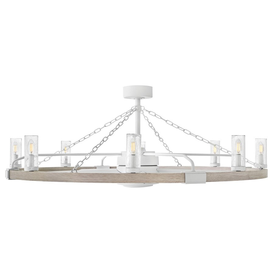 Hinkley Fan Sawyer 52" LED Smart Fandelier, White/White