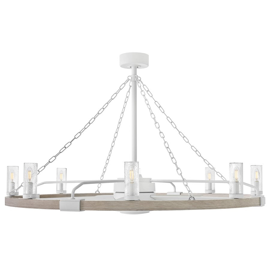 Hinkley Fan Sawyer 52" LED Smart Fandelier, White/White