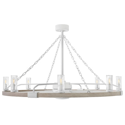Hinkley Fan Sawyer 52" LED Smart Fandelier, White/White