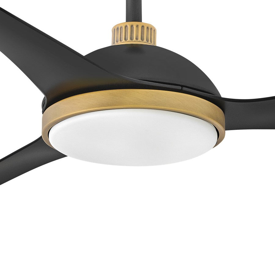 Hinkley Fan Alba 56" LED Smart Fan, Matte Black/Matte Black
