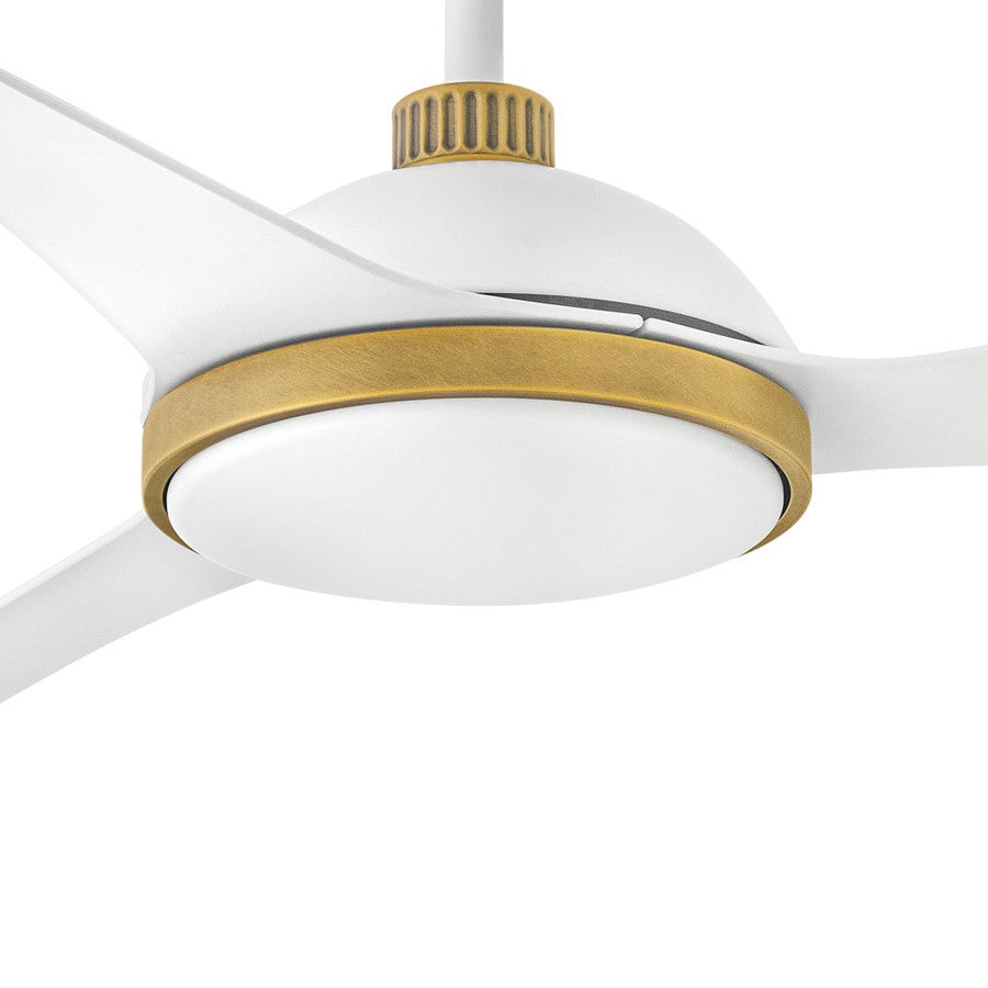 Hinkley Fan Alba 56" LED Smart Fan, Matte White/Matte White