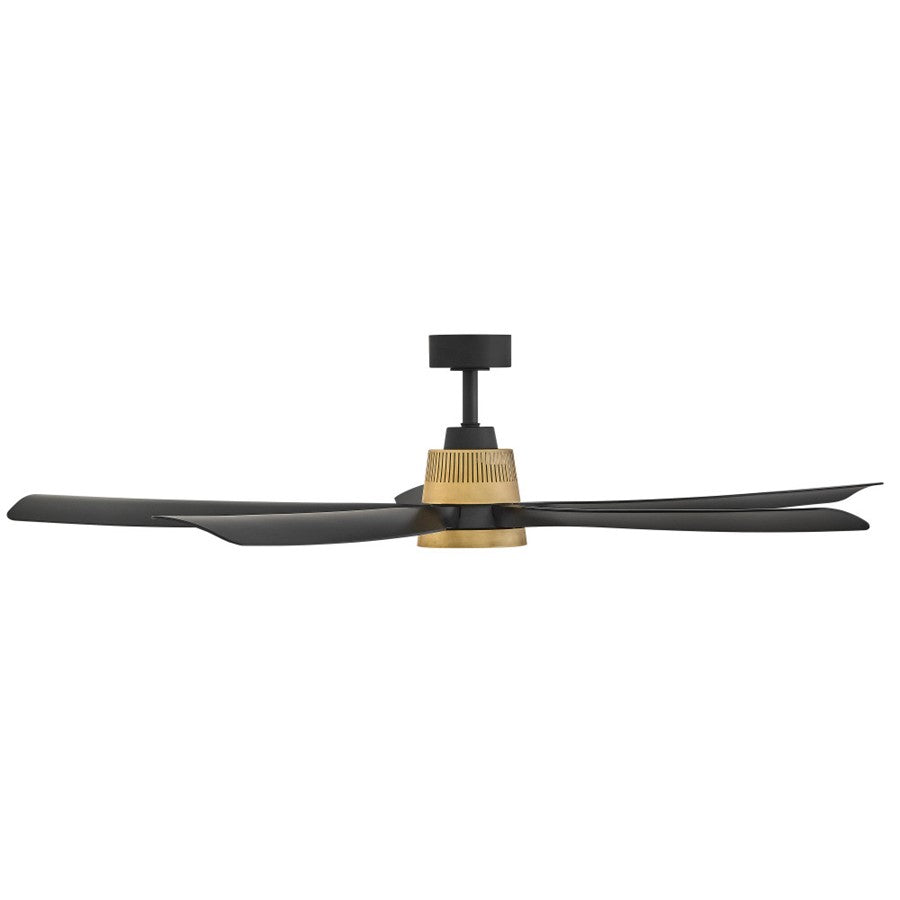 Hinkley Fan Bodin 64" LED Smart Fan, Heritage Brass/Matte Black