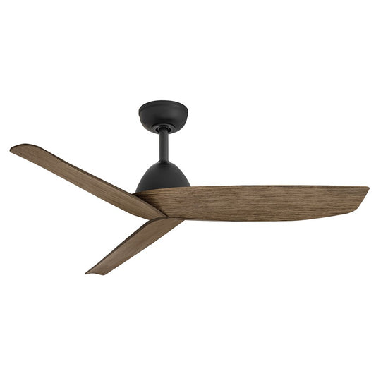 Hinkley Fan Liv 48" Smart Fan, Matte Black/Dark Oak - 906648FBD-NWD