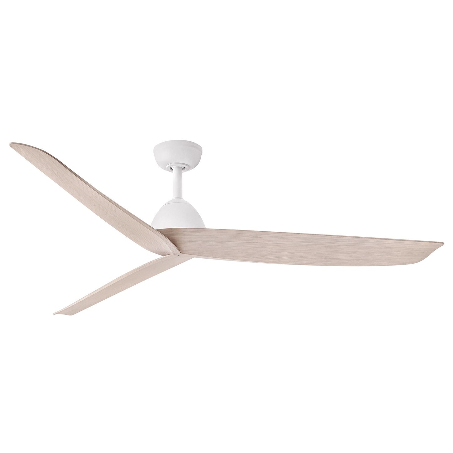 Hinkley Liv 60in Smart Ceiling Fan | Scandinavian Matte White Composite and Bleached Ashwood Blades | Covered Patio & Sunroom | 60 x | Model 906660FBA-NWD