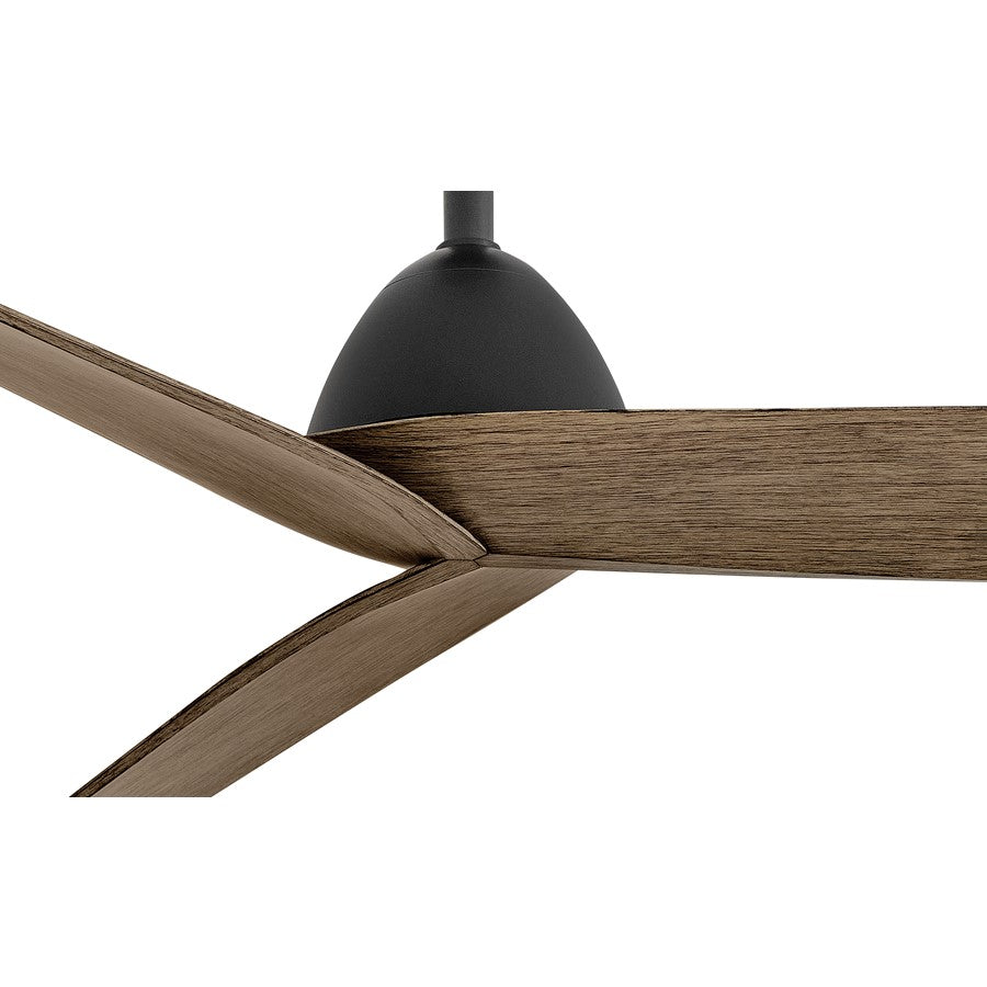 Hinkley Fan Liv 60" Smart Fan, Matte Black/Driftwood