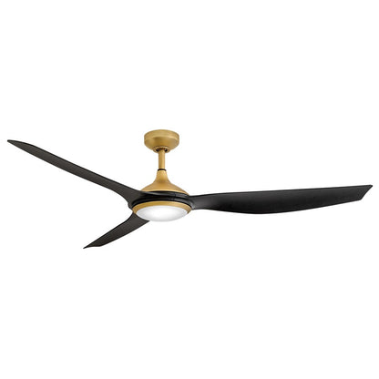 Hinkley Fan Talan 64" LED Smart Fan, Heritage Brass/Matte Black
