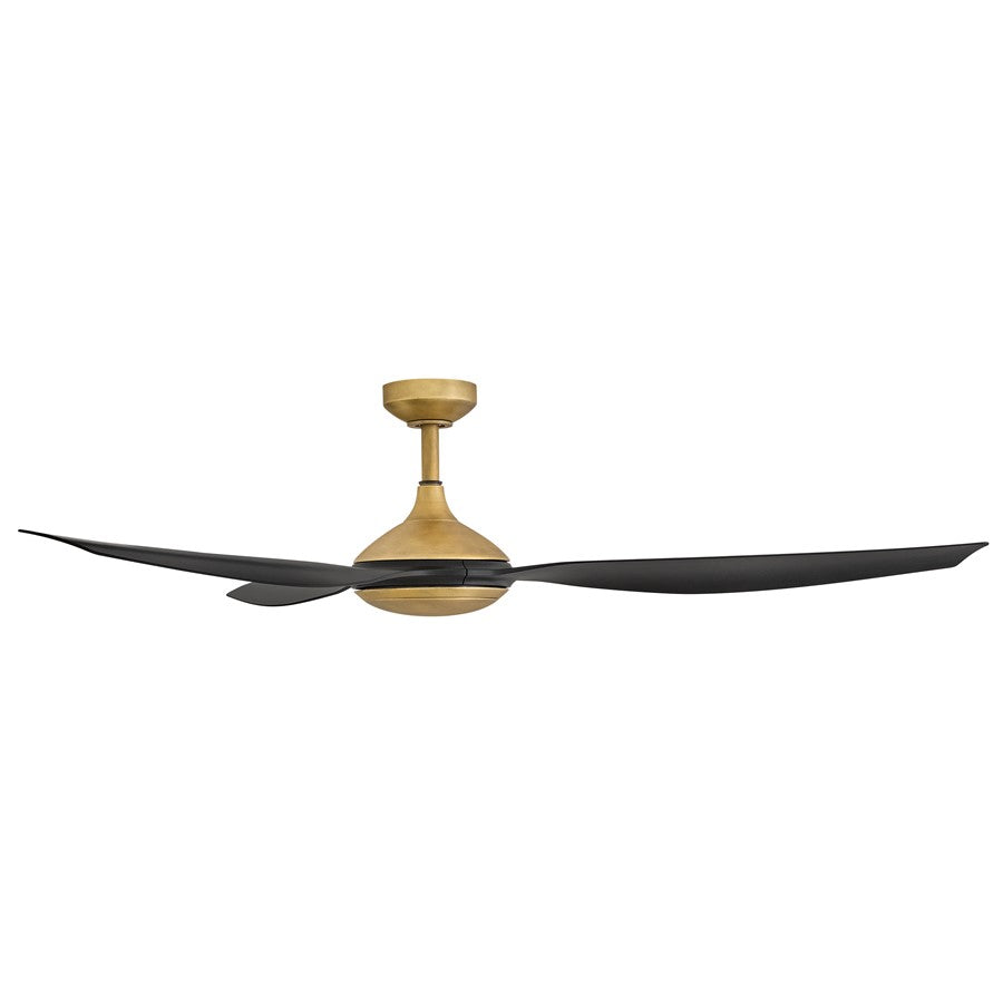 Hinkley Fan Talan 64" LED Smart Fan, Heritage Brass/Matte Black