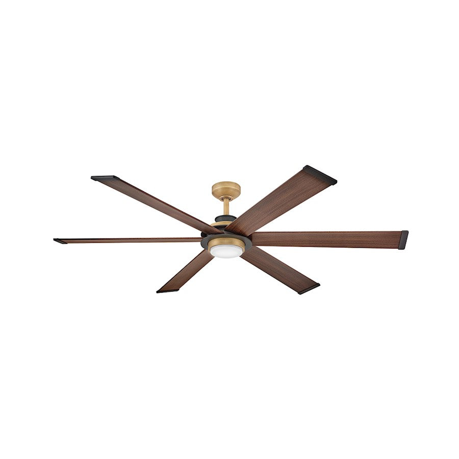 Hinkley Fan Andros 64" 1 Light LED Smart Fan, Brass/Walnut - 906964FHB-LDD