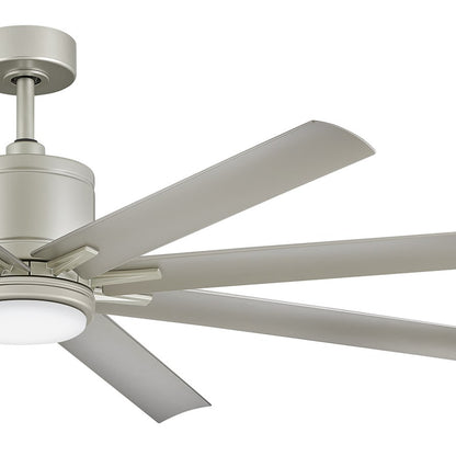 Hinkley Fan Vantage 66" 1 Light LED Smart Fan, Nickel/Silver
