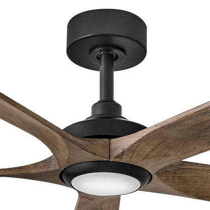 Hinkley Fan Layton 58" 1 Light LED Smart Fan, Black/Driftwood