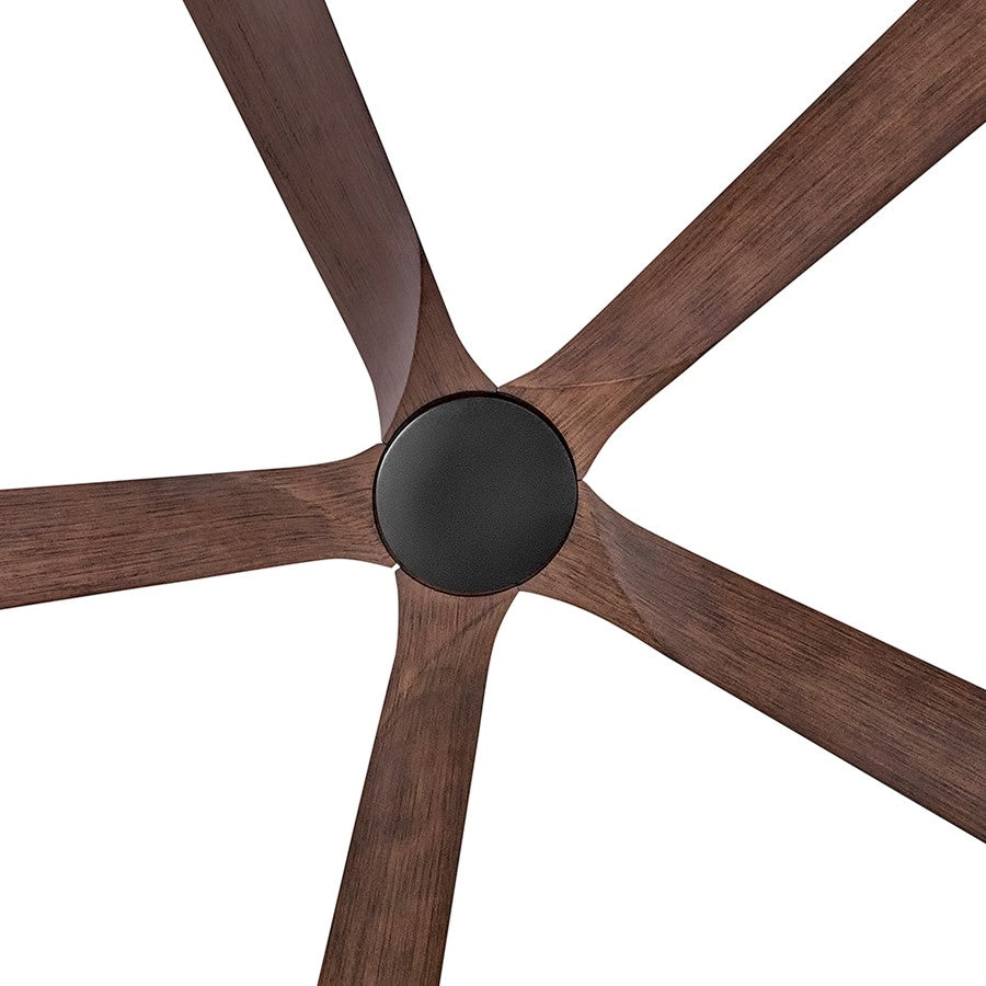 Hinkley Fan Layton 58" 1 Light LED Smart Fan, Matte Black/Walnut
