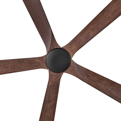 Hinkley Fan Layton 58" 1 Light LED Smart Fan, Matte Black/Walnut