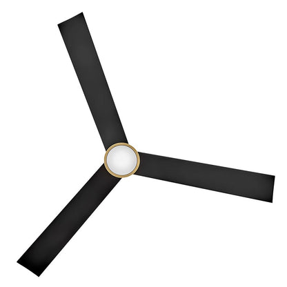 Hinkley Fan Speck 52" 1 Light LED Smart Fan, Brass/Black
