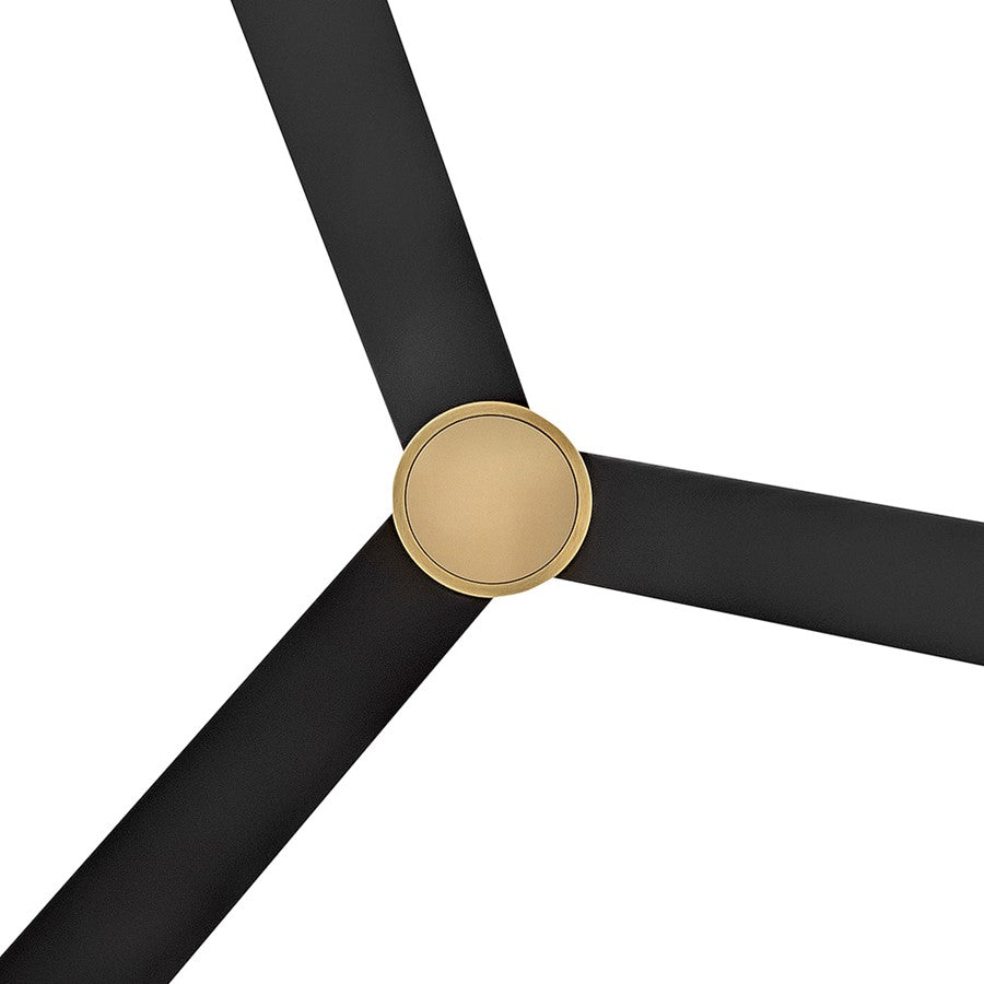 Hinkley Fan Speck 52" 1 Light LED Smart Fan, Brass/Black