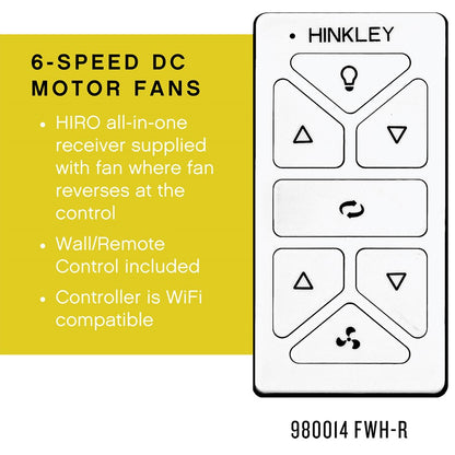 Hinkley Fan Indy 72" Smart Fan, Matte Black/Matte Black