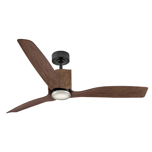 Hinkley Fan Levy 54" LED Smart Fan/Uplight, Black/Driftwood - 908154FMB-LDD