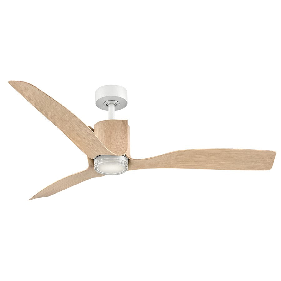 Hinkley Fan Levy 54" LED Smart Fan/Uplight, Matte White/Natural - 908154FMW-LDD