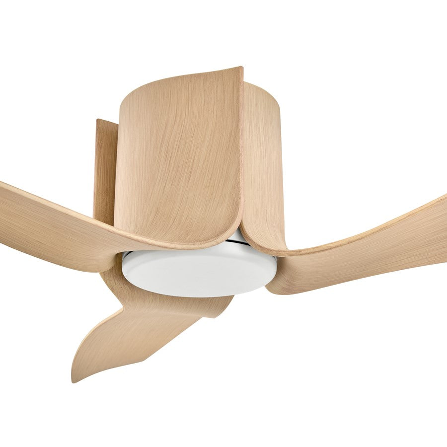 Hinkley Fan Levy 54" LED Smart Fan/Uplight, Matte White/Natural