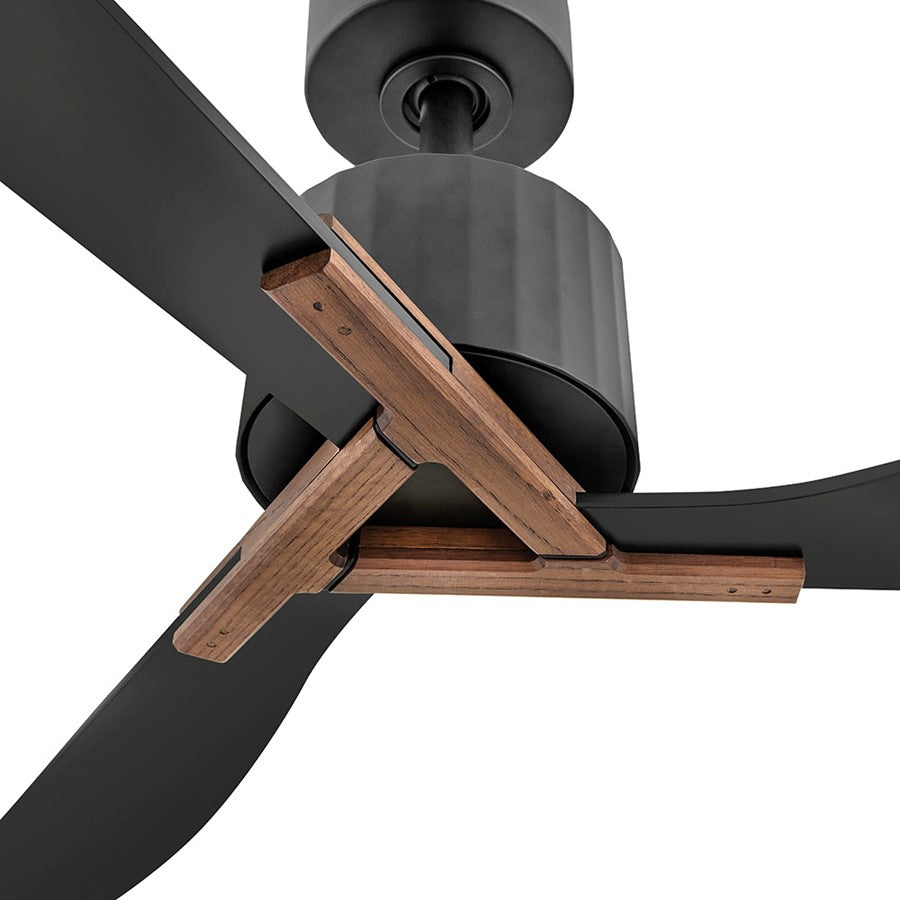 Hinkley Fan Rafter 60" LED Smart Fan/Uplight, Black/Black