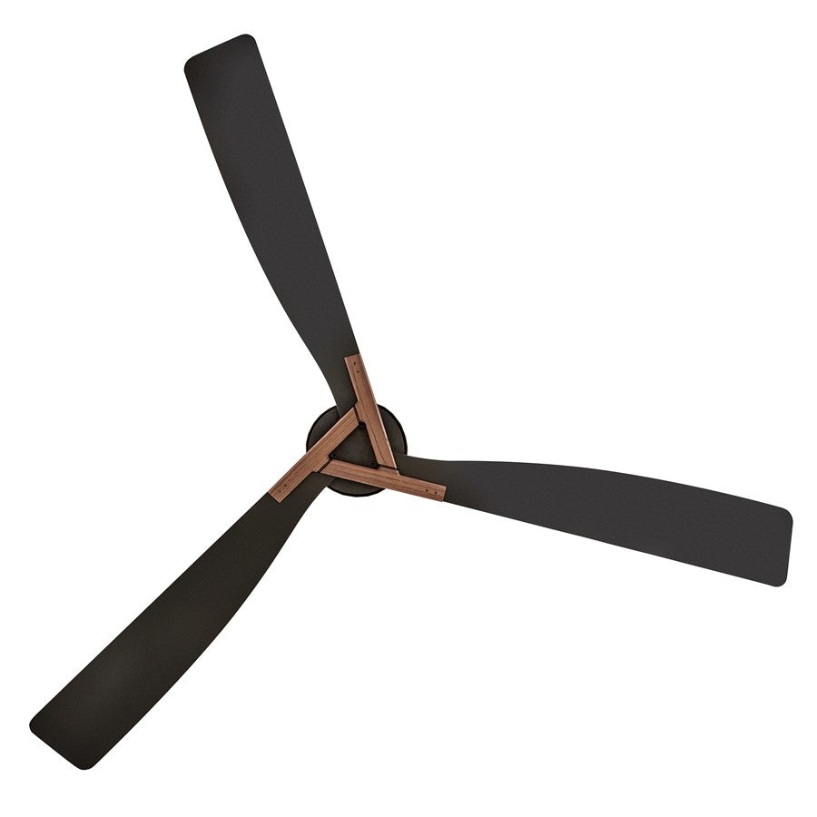 Hinkley Fan Rafter 60" LED Smart Fan/Uplight, Black/Black