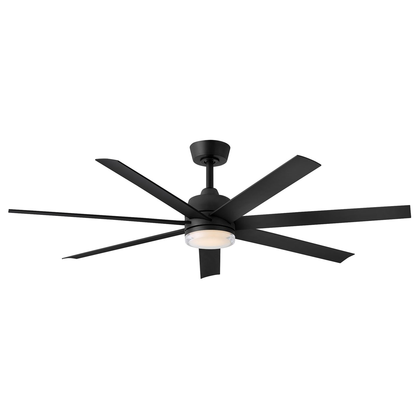 Hinkley Current 56in LED Smart Ceiling Fan | Transitional Matte Black Steel and Matte Black Composite Blades | Covered Outdoor & | Model 910656FMB-LDD
