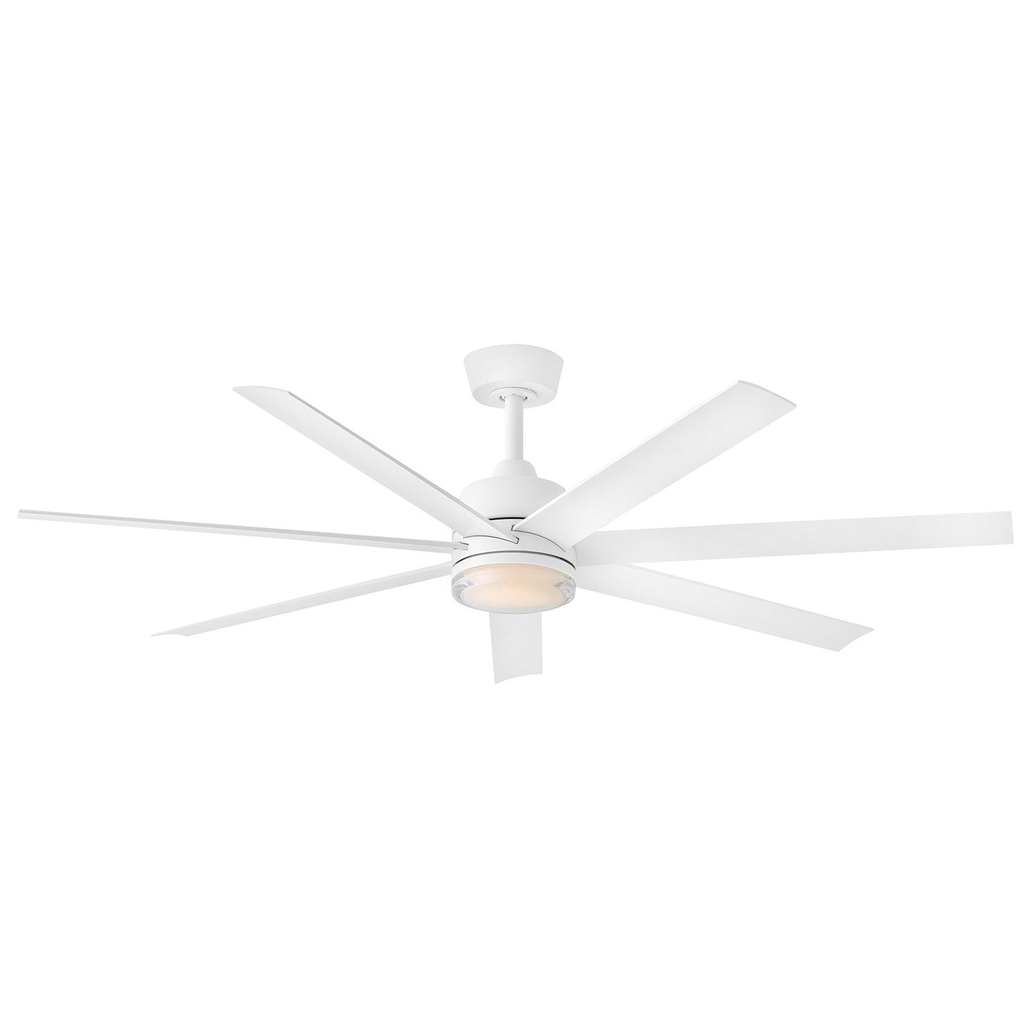Hinkley Current 56in LED Smart Ceiling Fan | Transitional Matte White Steel and Matte White Composite Blades | Covered Patio & | Model 910656FMW-LDD