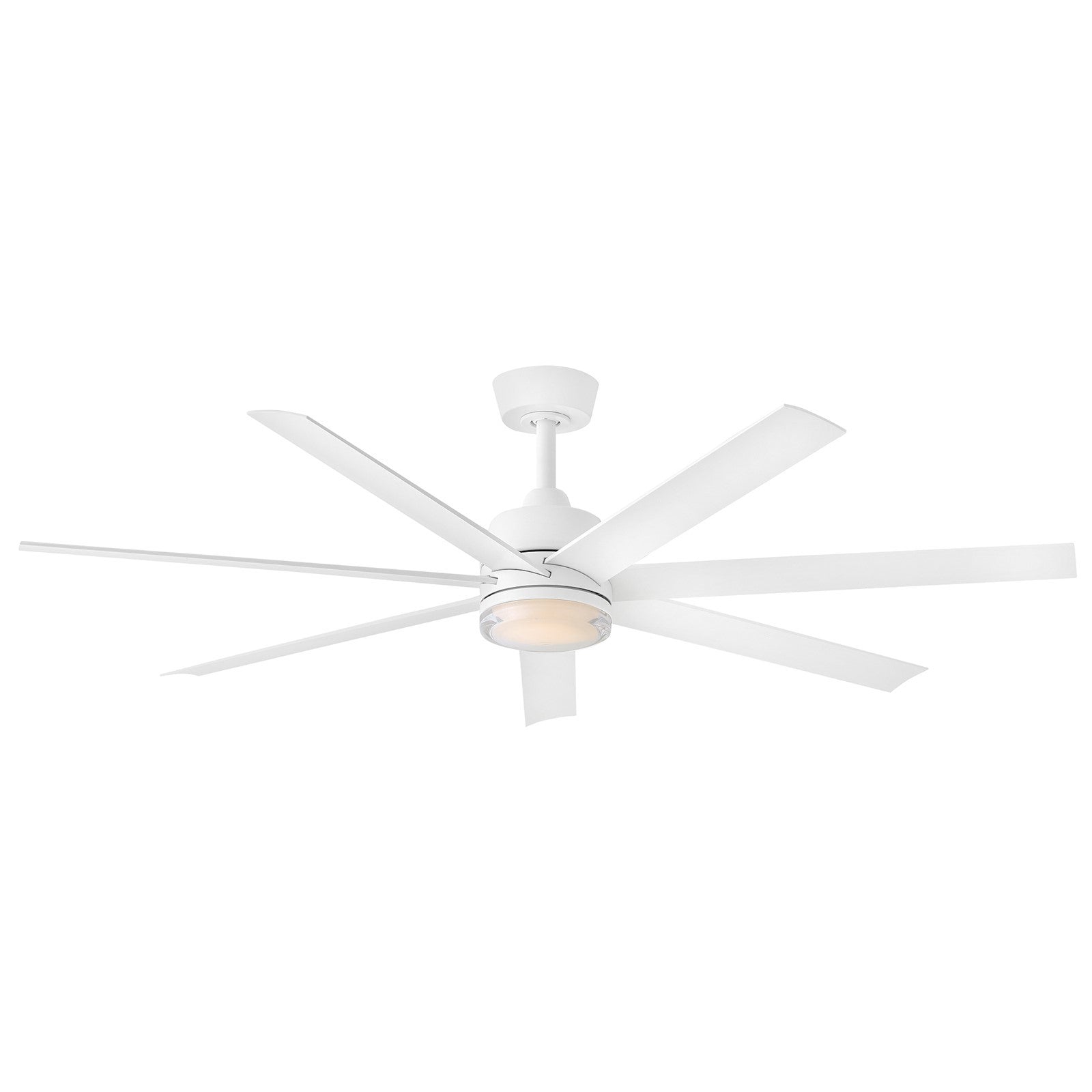 Hinkley Current 56in LED Smart Ceiling Fan | Transitional Matte White Steel and Matte White Composite Blades | Covered Patio & | Model 910656FMW-LDD