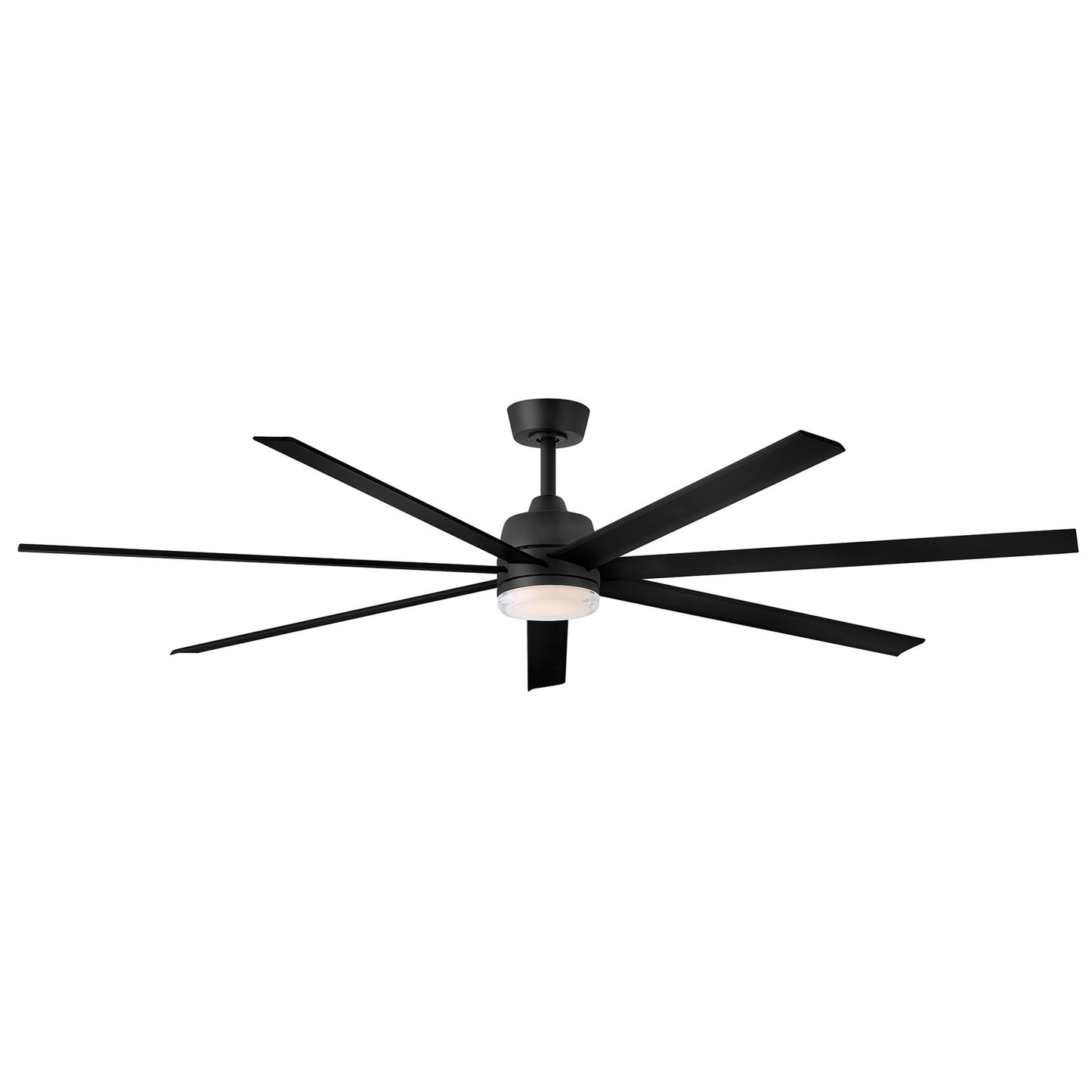 Hinkley Current 72in LED Smart Ceiling Fan | Transitional Matte Black Steel and Matte Black Aluminum Blades | Covered Patio & | Model 910672FMB-LDD