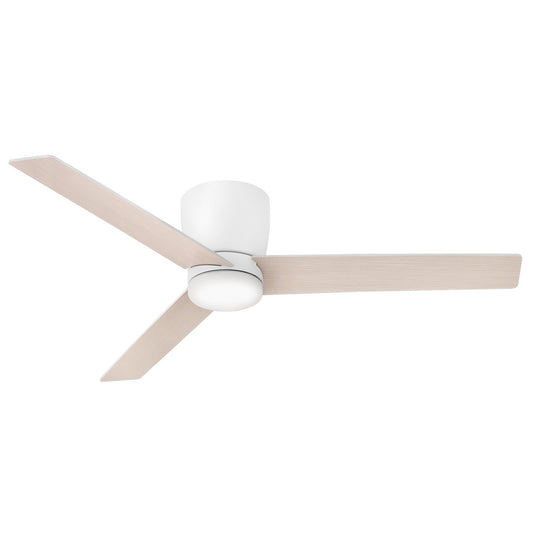 Hinkley Ari 52in LED Ceiling Fan | Transitional Matte White Steel and White Wood Blades | Living Room & Covered Patio | 1320 Lumens | Model 910852FMW-LDA