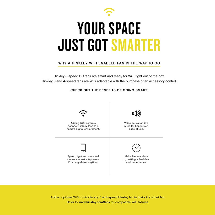 Hinkley Fan Hiro Control Reversing, Black
