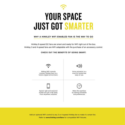 Hinkley Fan Hiro Control Reversing, Black