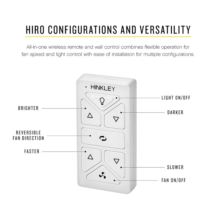 Hinkley Fan Hiro Control Oasis 60", White
