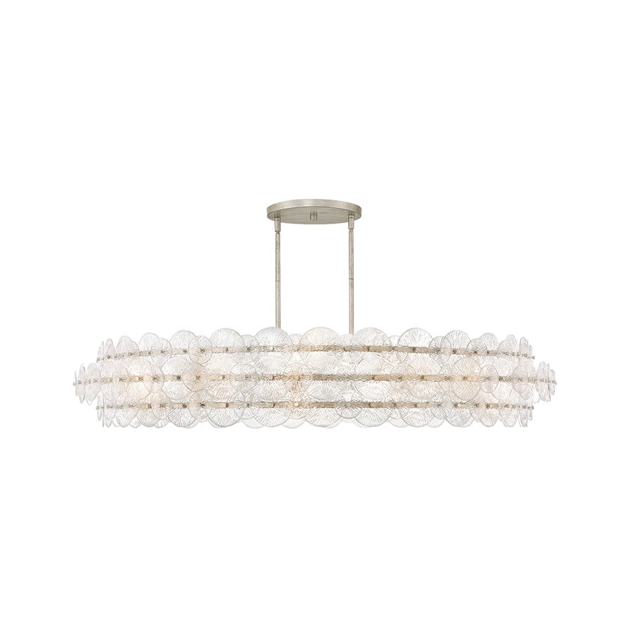 Fredrick Ramond Rene 10 Light Extra Large Drum Chandelier, Glacial - FR30125GG