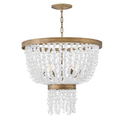 6 Light Pendant in Burnished Gold