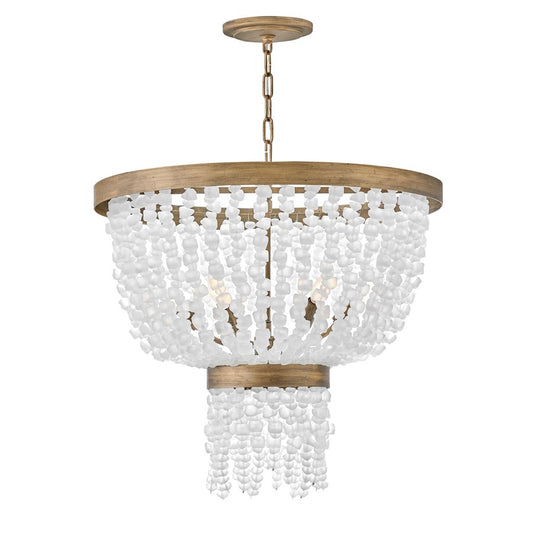 6 Light Pendant in Burnished Gold