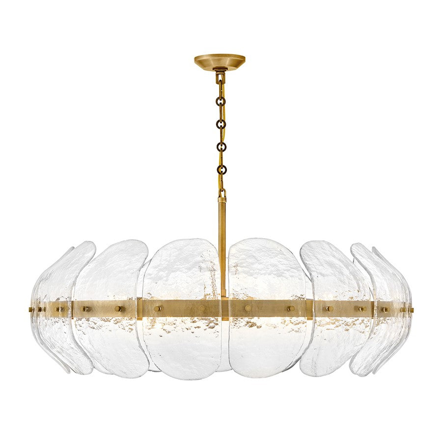 Fredrick Ramond Lillia 6 Light Chandelier, Heritage Brass/Clear - FR30514HB