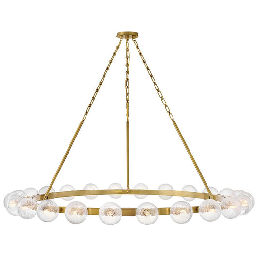 Fredrick Ramond Coco 24 Light Chandelier, Lacquered Brass/Crackle - FR30526LCB