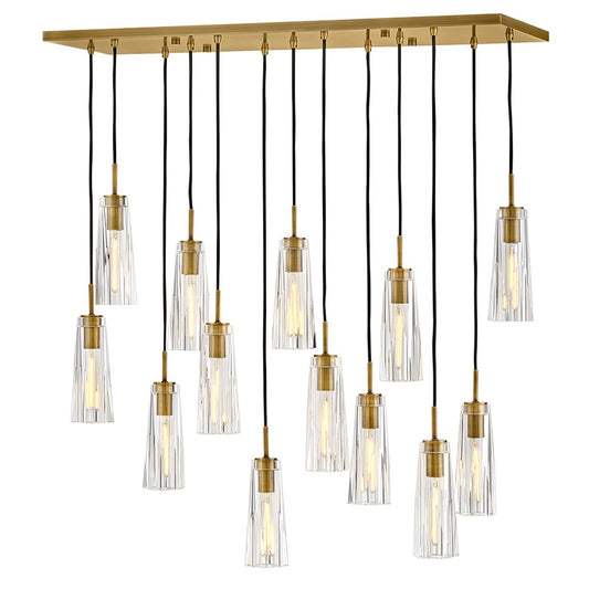 Fredrick Ramond Cosette 13Lt Chandelier, Brass/Clear Crystal - FR31105HBR-CL