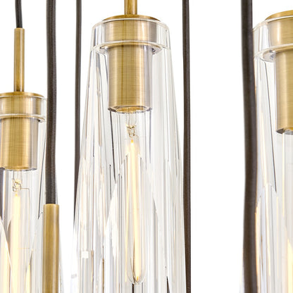 Fredrick Ramond Cosette 13Lt Chandelier, Brass/Clear Crystal