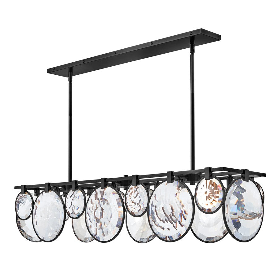 Fredrick Ramond Nala 8 Light Chandelier, Black/Optic Crystal - FR31266BLK