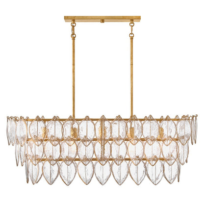 Fredrick Ramond Amira 5Lt 45" Linear, Brass/Clear Pressed