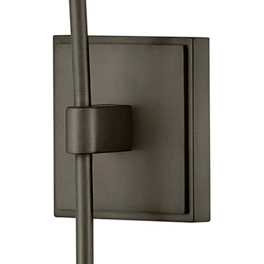 Hinkley Atera 1Lt Wall Mount, Black Oxide/Faceted Clear Crystal