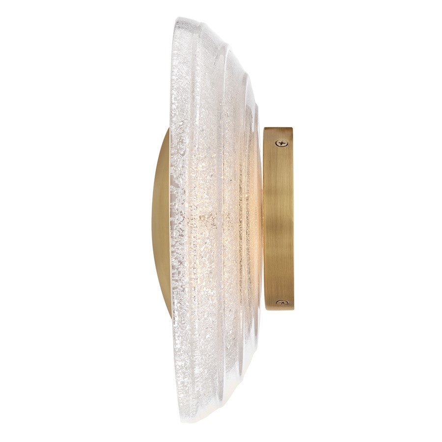 Fredrick Ramond Haven 11" LED Sconce, Heritage Brass/Art Glass