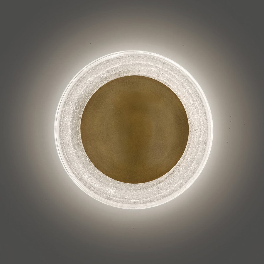 Fredrick Ramond Haven 11" LED Sconce, Heritage Brass/Art Glass