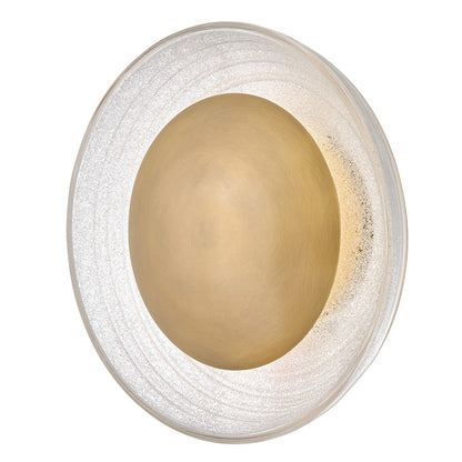 Fredrick Ramond Haven 15" LED Sconce, Heritage Brass/Art Glass