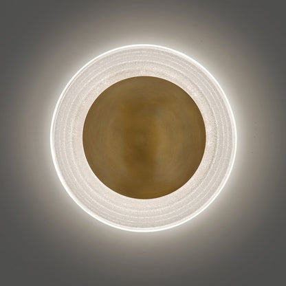 Fredrick Ramond Haven 15" LED Sconce, Heritage Brass/Art Glass